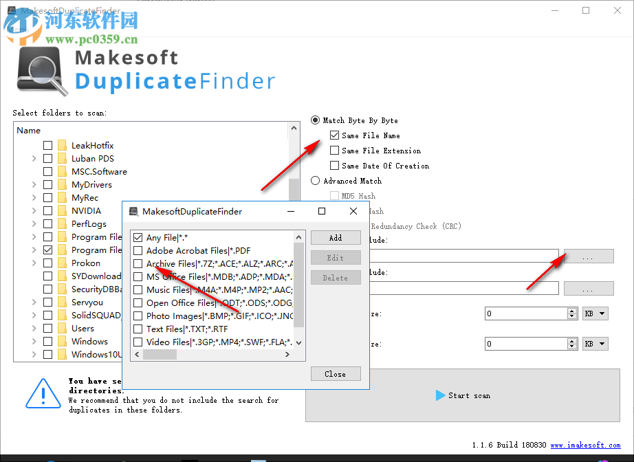 Makesoft DuplicateFinder(重复文件查找) 1.1.6 免费版