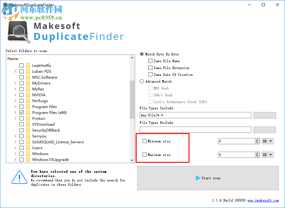 Makesoft DuplicateFinder(重复文件查找) 1.1.6 免费版