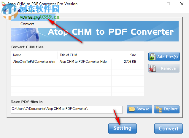 CHM转PDF(Atop CHM to PDF Converter) 2.1 绿色免费版