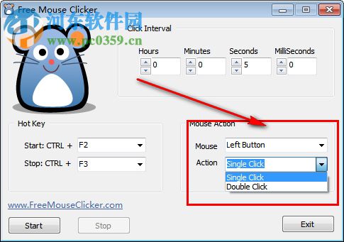 Free Mouse Clicker(鼠标重复点击软件) 1.0.0.0 官方绿色版