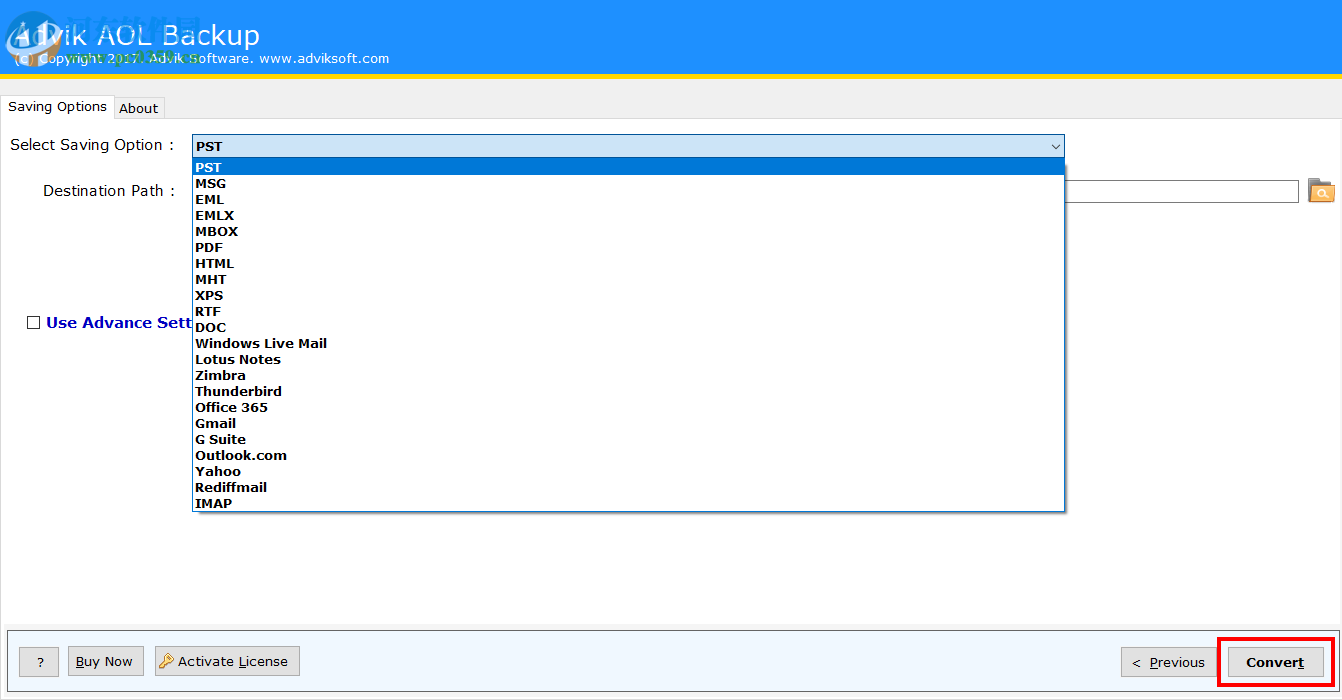 Advik AOL Backup(AOL邮件备份工具) 3.1 免费版