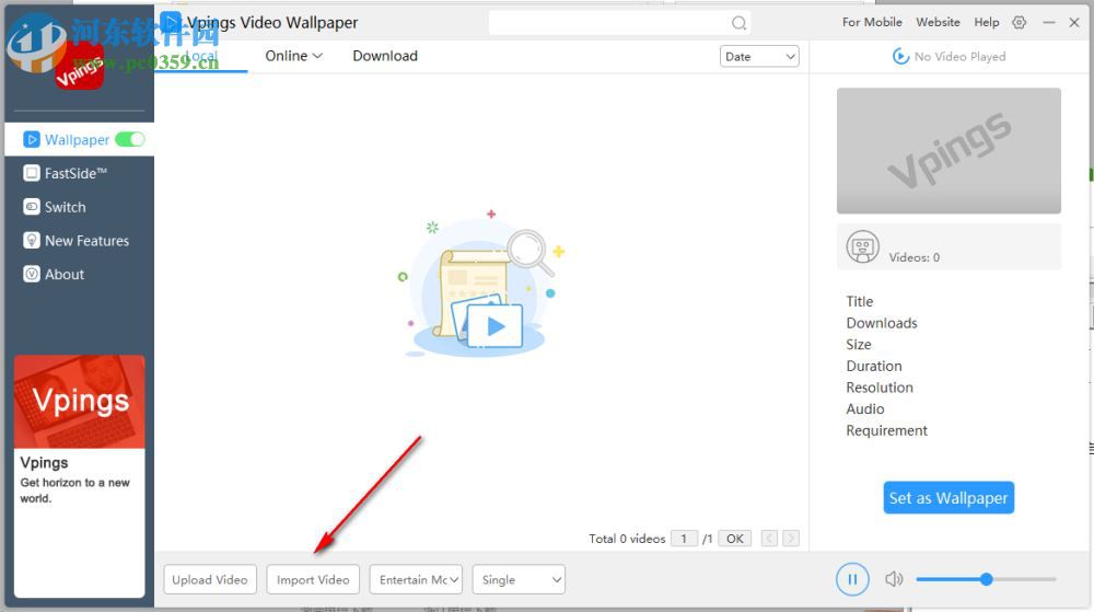 Vpings Video Wallpaper(视频桌面软件) 4.31 绿色版