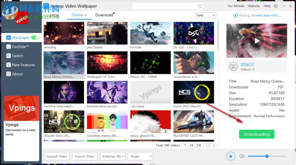 Vpings Video Wallpaper(视频桌面软件) 4.31 绿色版