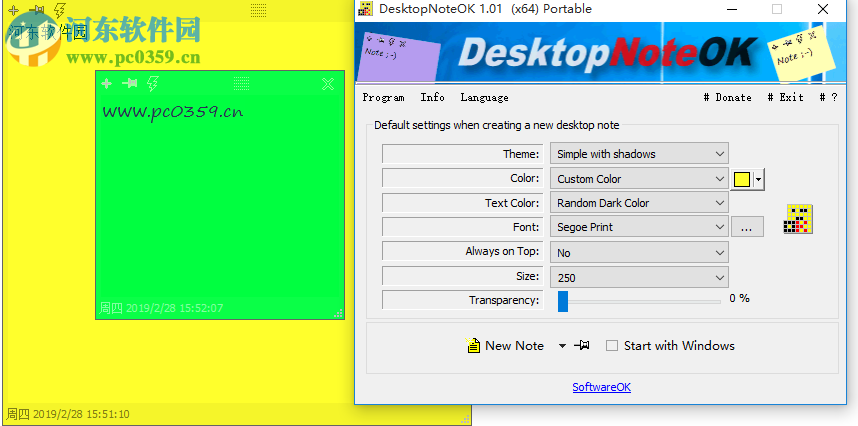 DesktopNoteOK(<a href=https://www.pc0359.cn/zt/bianqian/ target=_blank class=infotextkey>桌面便签</a>小工具)