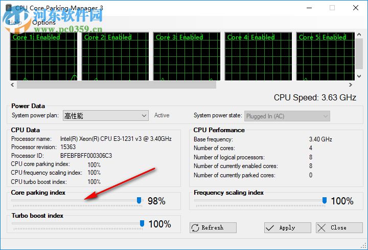 Cpu Core Parking Manager 3(CPU核心挂起调频工具) 3.0.1.1 绿色版