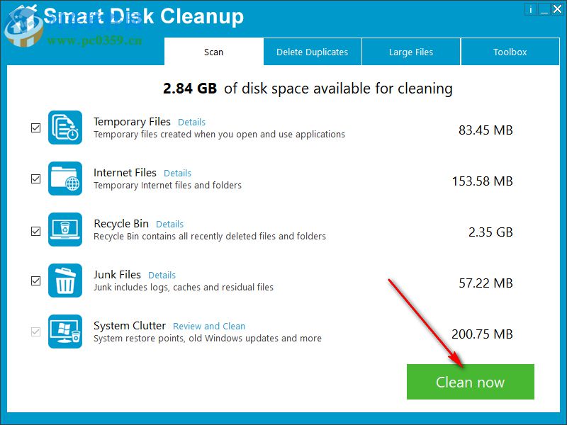 Smart Disk Cleanup(磁盘清理软件) 2.2 官方版