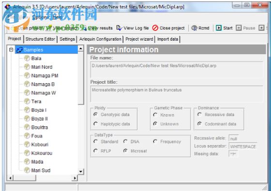 Arlequin(遗传学分析软件) 3.5.2.2 绿色版