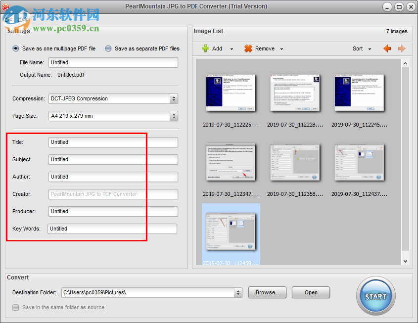 PearlMountain JPG to PDF Converter(JPG转PDF工具) 1.1.4 官方版