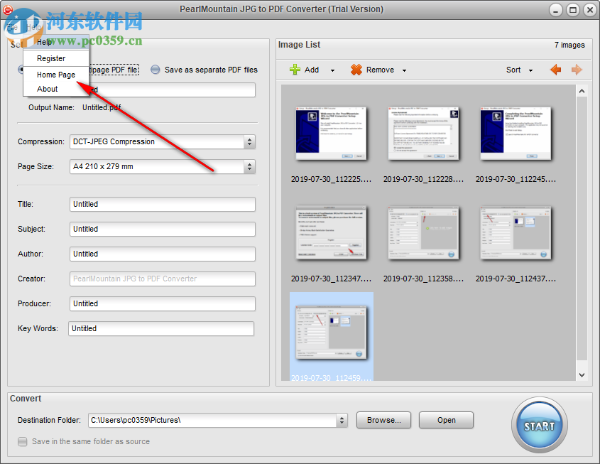 PearlMountain JPG to PDF Converter(JPG转PDF工具) 1.1.4 官方版