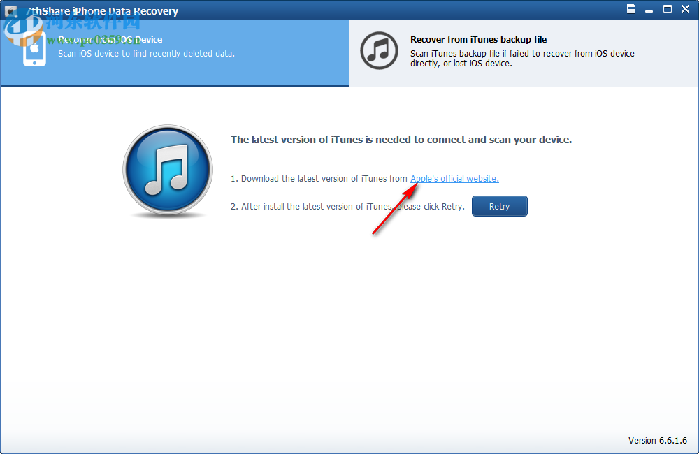 7thShare iPhone Data Recovery(苹果数据恢复软件) 6.6.1.6 官方版