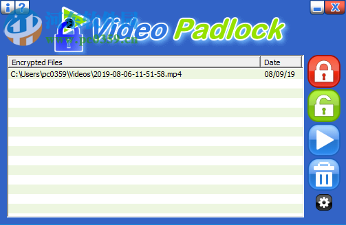 Video Padlock视频<a href=https://www.pc0359.cn/y/wjjiami/ target=_blank class=infotextkey>文件加密</a>工具 1.2 免费版