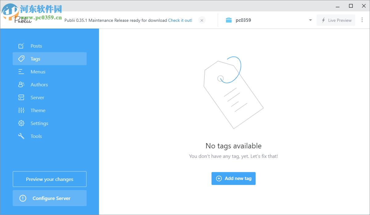 Publii-Publii(静态博客网站生成工具) 0.35.1 官方版