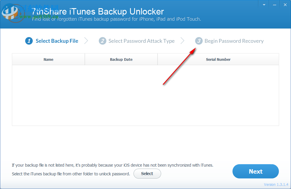 7thShare iTunes Backup Unlocker(iTunes备份解锁器) 1.3.1.4 官方版