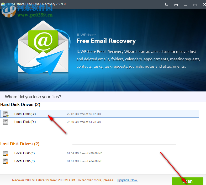 IUWEshare Free Email Recovery(电子邮件恢复工具) 7.9.9.9 官方版