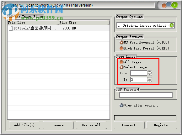 VeryPDF Scan to Word OCR Converter(OCR转换工具) 3.10 官方版
