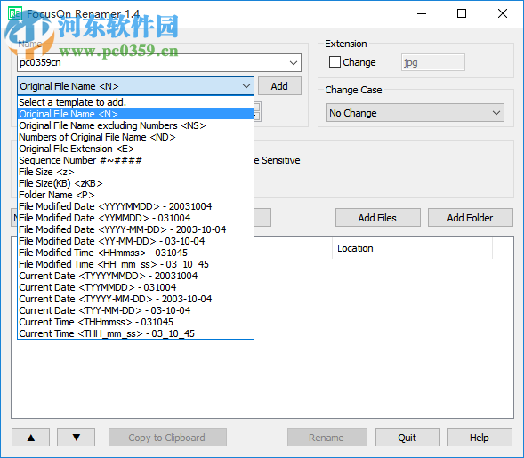 FocusOn Renamer(<a href=https://www.pc0359.cn/zt/plcmm/ target=_blank class=infotextkey>批量重命名</a>软件) 1.4 官方版