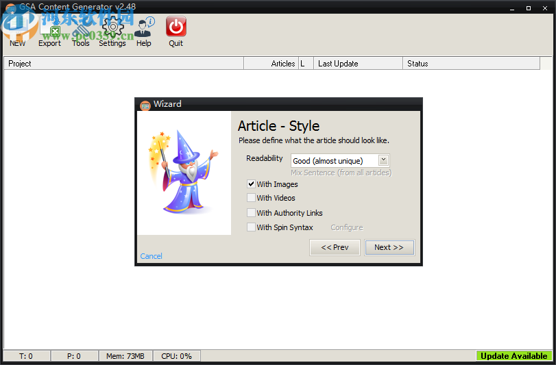 GSA Content Generator(内容生成器)
