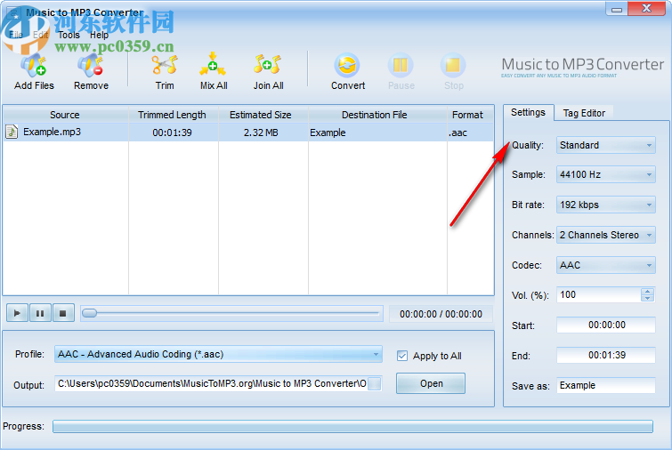 Music to MP3 Converte(音乐格式转换工具)