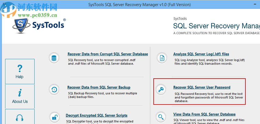 SysTools SQL Server Recovery Manager