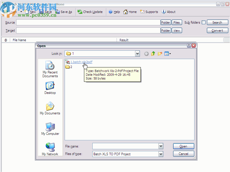 Batch XLS TO PDF Converter(XLS到PDF转换器)