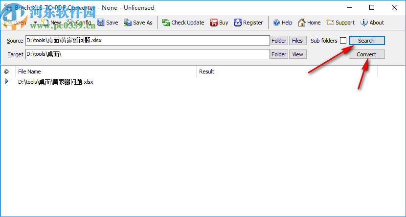 Batch XLS TO PDF Converter(XLS到PDF转换器)