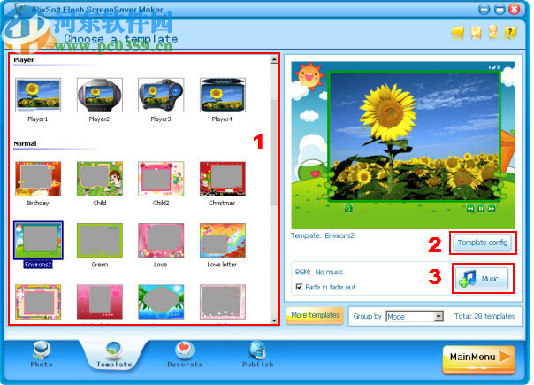 iPixSoft flash ScreenSaver Maker