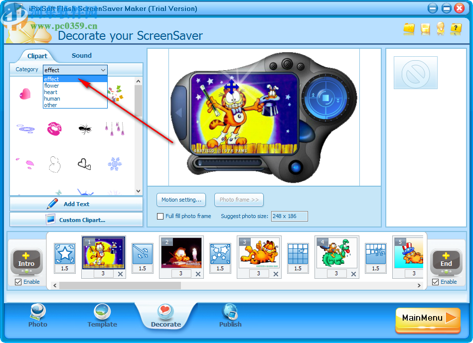 iPixSoft flash ScreenSaver Maker