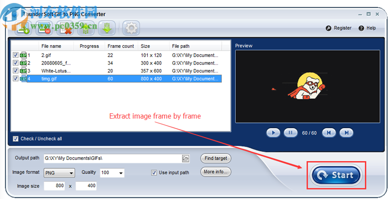ThunderSoft GIF to PNG Converter(GIF转PNG软件)