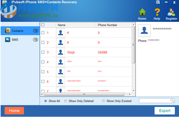 iPubsoft iPhone SMS+Contacts recovery