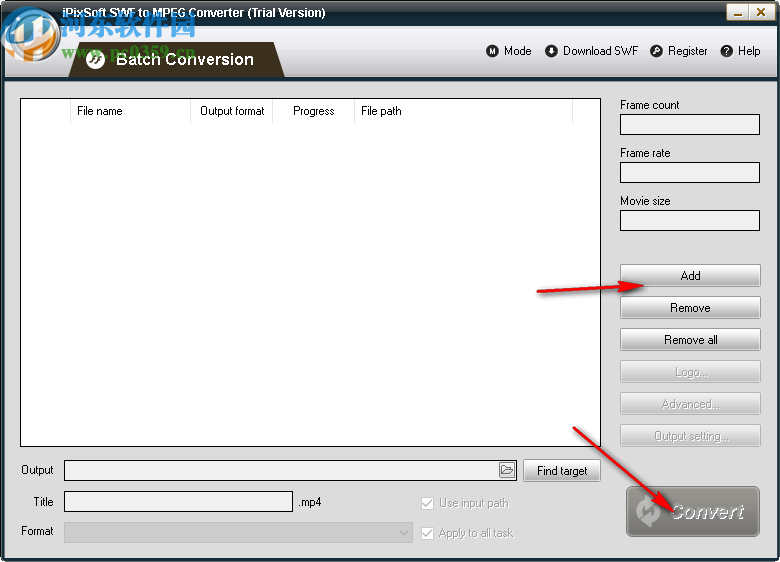 iPixSoft SWF to MPEG Converter(SWF转换为MPEG)