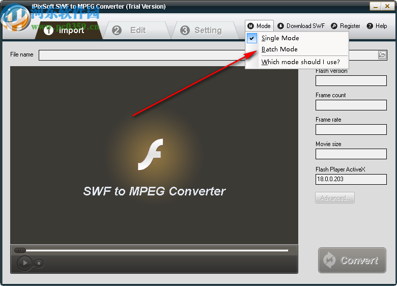 iPixSoft SWF to MPEG Converter(SWF转换为MPEG)