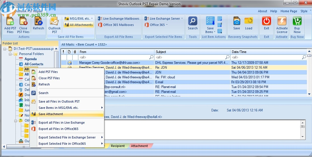 Shoviv Outlook psT Repair(PST修复程序)
