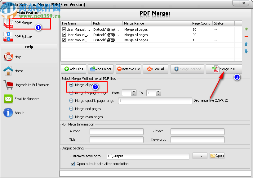 Okdo Split and Merge PDF(PDF拆分合并工具)