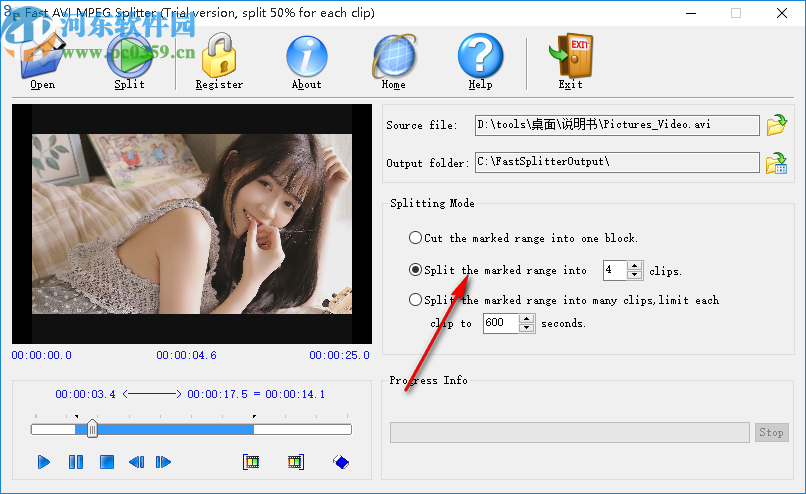 Fast AVI MPEG Splitter(视频分割工具)