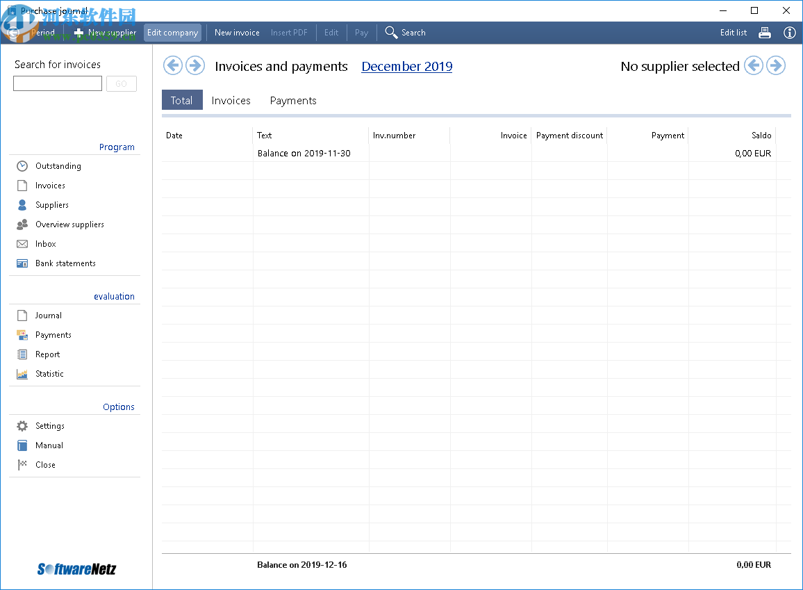 Rechnungseingangsbuch(会计开票软件)