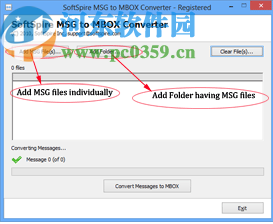 SoftSpire MSG to MBOX Converter(MSG转MBOX工具)