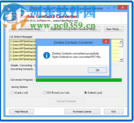 Zimbra Contacts Converter(Zimbra转换器)