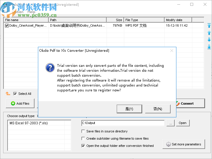 Okdo Pdf to Xls Converter(Pdf到Xls转换器)