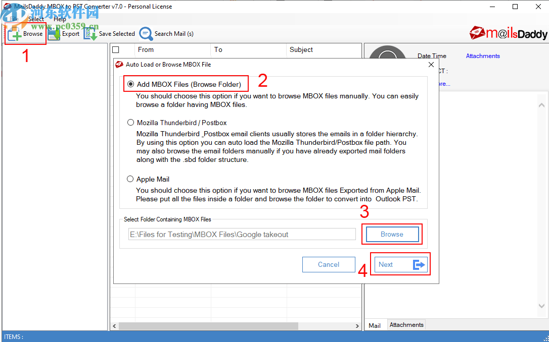 MailsDaddy MBOX To PST Converter