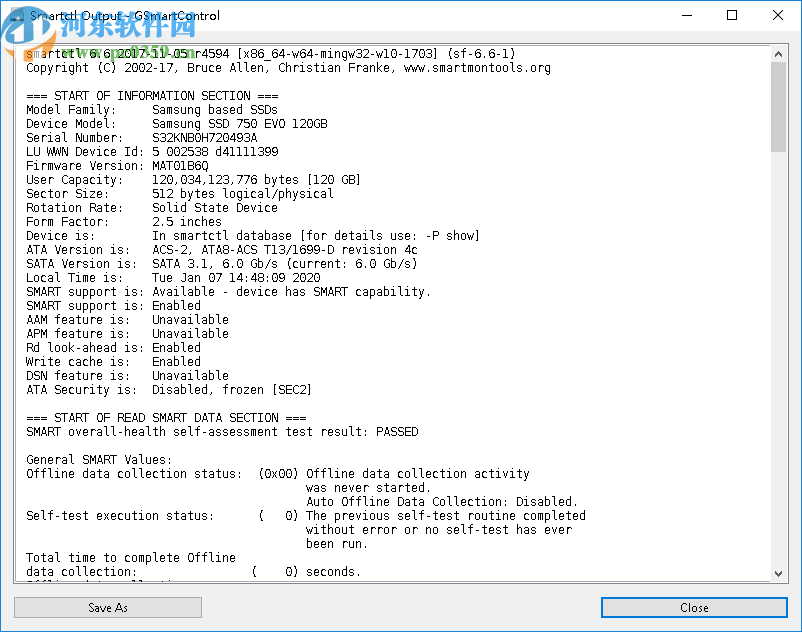 智能磁盘检测工具(GSmartControl)