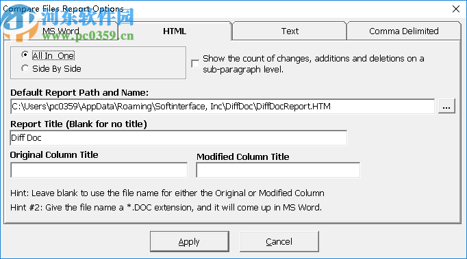 SoftInterface Diff Doc(Word差异比较工具)