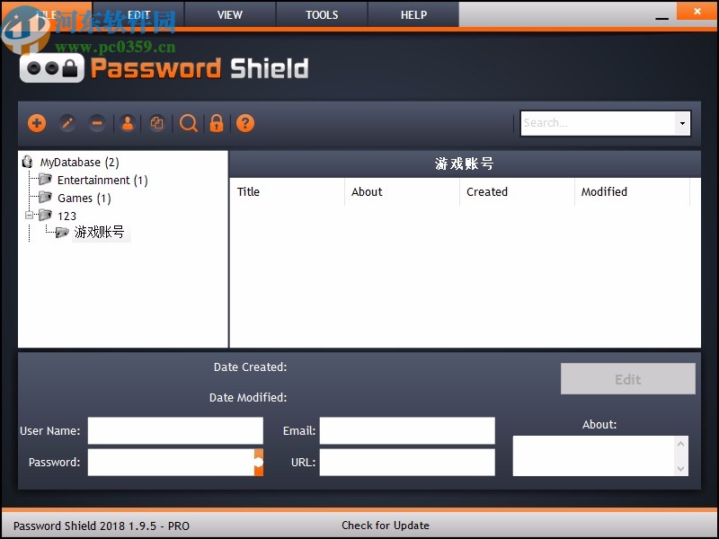 Password Shield(账号密码保存软件)