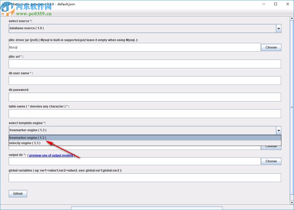 lcmatrix code generator(代码生成器)